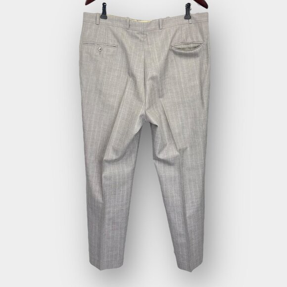 Sid Landen Merit Benchmark Men's 2-Piece Suit Gray 42R Flat Front Pants 38x31 - Picture 6 of 16